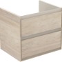 Ideal Standard Connect Air Waschbeckenunterschrank, Pinie, 60 cm breit, mit zwei Schubladen.