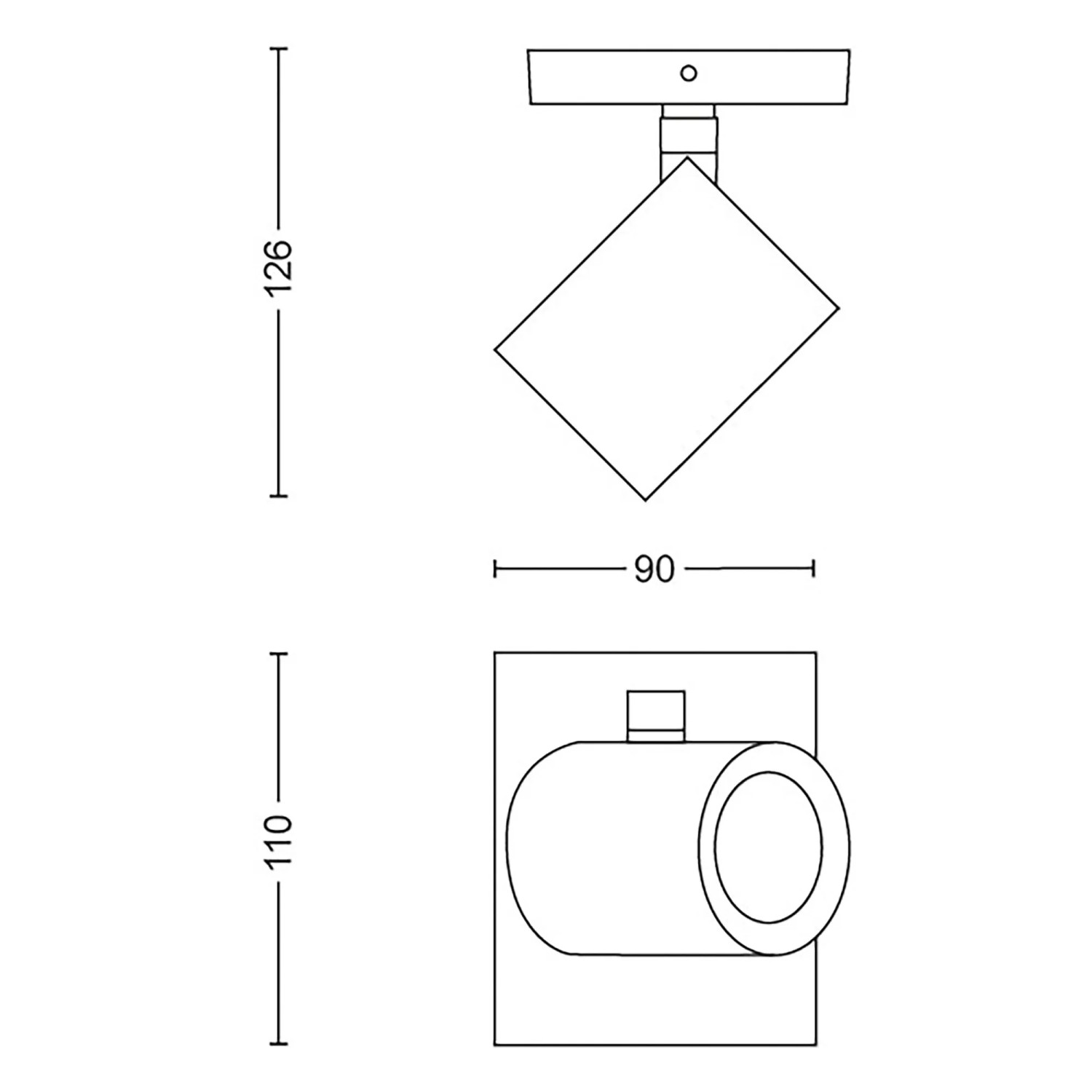 Philips Hue Smart-LED-Deckenleuchte Argenta White & Color Ambiance 1er Spot_9