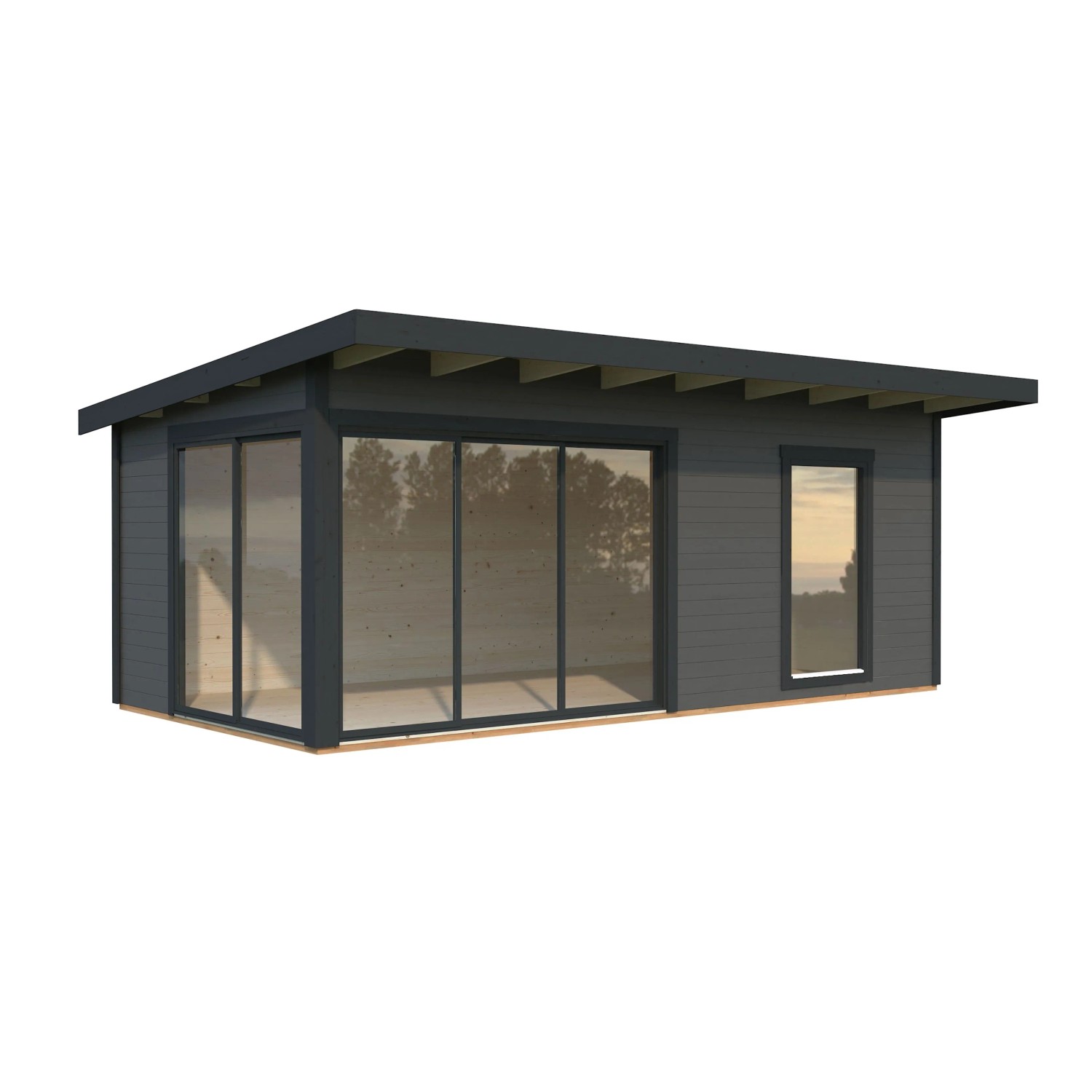 Palmako Gartenhaus Andrea Slide Plus 595 x 300 cm Grau-Anthrazit FSC®_2