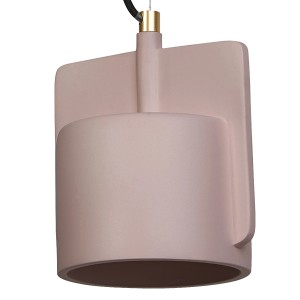 Rosa Ledvance Pendelleuchte Decor Mold, 150 cm hoch, Durchmesser 19 cm. Moderne Hängeleuchte aus Metall und Beton.