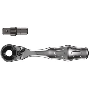 Wera Zyklop Mini 1 Bit-Ratsche mit 6,3 mm (1/4) Antrieb und Bit-Adapter.