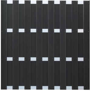 GroJa Sichtschutzzaun-Element Quadratisch Anthrazit 180 cm x 180 cm