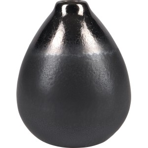 Vase Minimalist Zen Keramik 12,8 cm x Ø 10,2 cm Schwarz