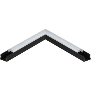 Eglo Alu Eckverbinder, schwarz, für LED-Aufbauprofile zur Verbindung von LED-Streifen.