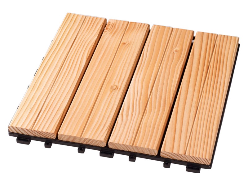 Klickfliese Holz Douglasie 4 Stück 30 cm x 30 cm x 2,5 cm kaufen bei OBI