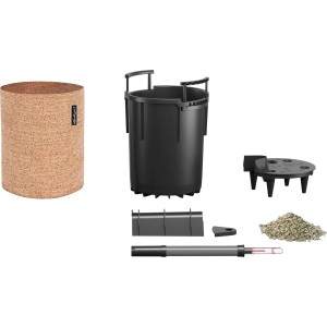Lechuza Trendcover 23 Cork Light Pflanzgefäß mit Bewässerungssystem und Zubehör.