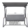 Graues Kissen für Hollywoodschaukel, 140x50x50x7cm, für 2-Sitzer Schaukel.