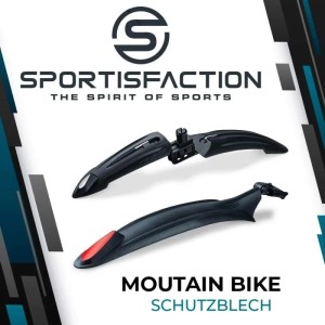 Sportisfaction Schutzblech Set für 26-29 Zoll Fahrräder, geeignet für MTB, Fully und E-Bike.