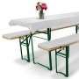Beautissu Comfort XS Bierbankauflage 70cm Weiß 3tlg