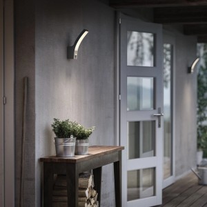 Moderne Philips Splay LED Außenwandleuchte in Anthrazit, 24x16cm, mit Bewegungssensor.