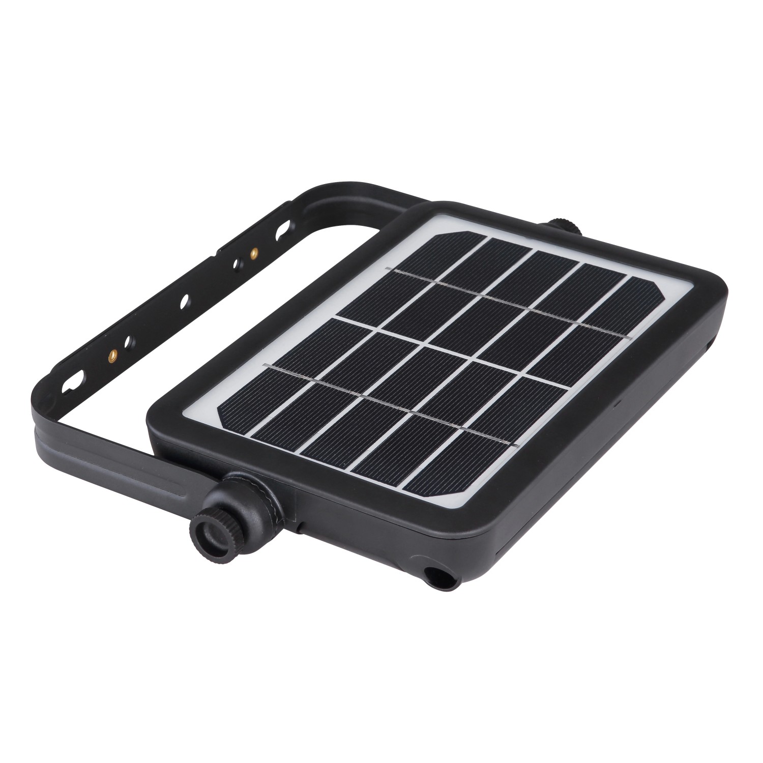 Globo Solarleuchte aus Kunststoff in Schwarz mit Sensor, 3,4 cm für den Außenbereich.