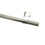 Gardinia Klemmstange Press&Go, Edelstahloptik, ausziehbar von 50-80 cm, Detailansicht.
