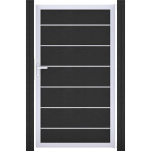 GroJaSolid Grande Premium Tor Anthrazitgrau 100 x 180 cm Rahmen EV1