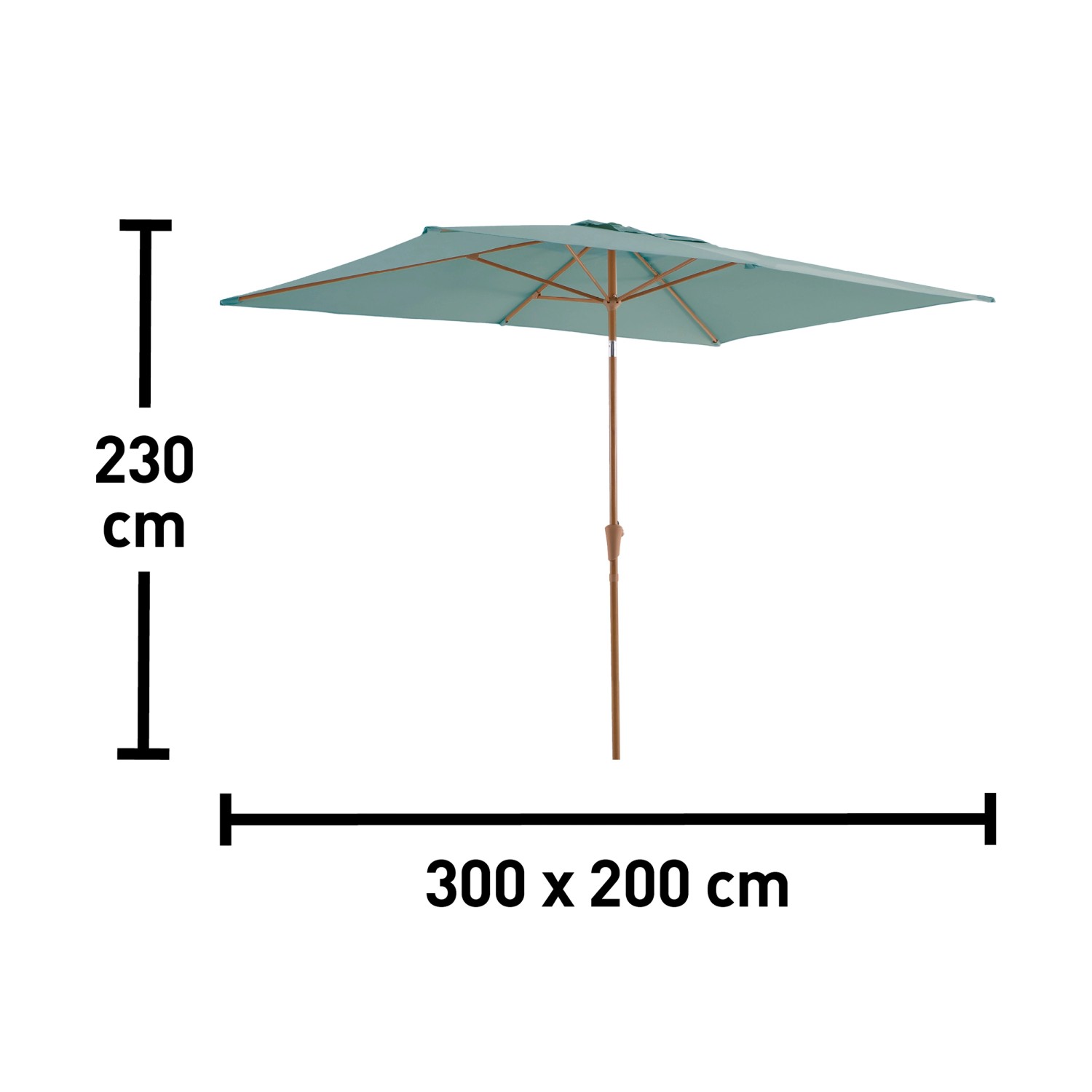 Sonnenschirm Camarillo Rechteckig 3 m x 2 m Salbeigrün kaufen bei OBI