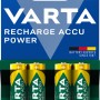Varta Recharge Akku Power Mignon AA, 2600 mAh, 4er-Pack, wiederaufladbare Batterien.