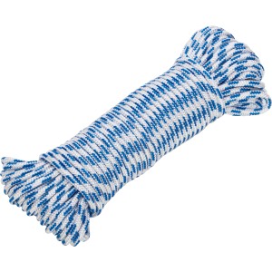 Weiße Trimmleine aus Polypropylen, Ø 4 mm, aufgerollt. Ideal für Segelbedienung.