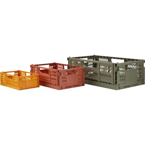 3-teiliges Klappboxen-Set Safari Adventure in Grün, Rot und Ocker. Praktische Aufbewahrungsboxen für Kinderzimmer.