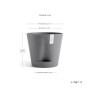 Grauer Ecopots Pflanztopf Venice 2 (40 cm) mit Untersetzer. Ideal für Innen- und Außenbereiche.
