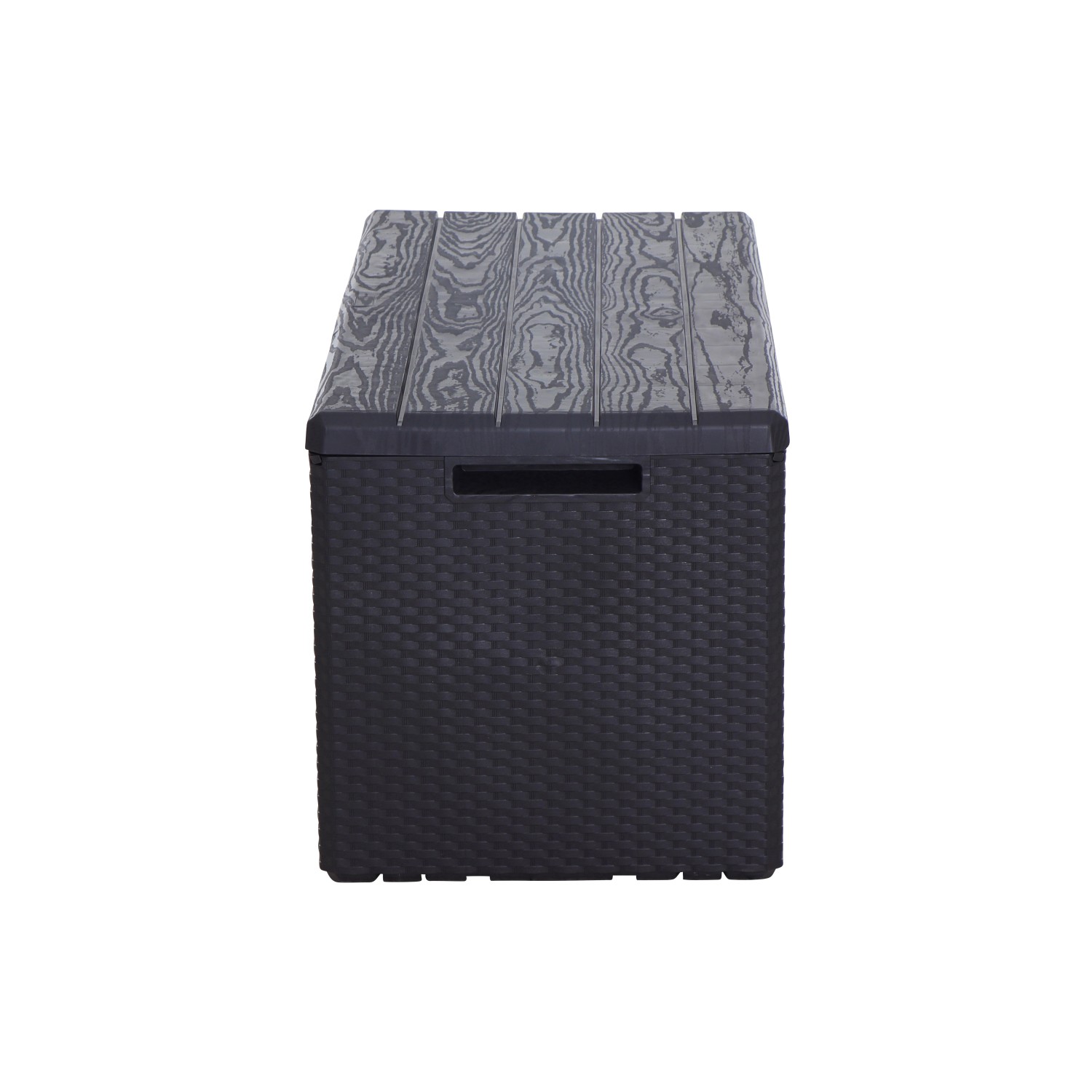 Toomax Kissenbox Portofino, 124 cm, anthrazit. Aufbewahrungsbox mit Sitzfunktion und Rollen.