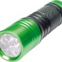 Grüne LED-Handtaschenlampe Smartline aus Aluminium, ideal für unterwegs.