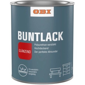 Dose OBI PU Buntlack Anthrazitgrau glänzend, Polyurethan-verstärkt, für Holz, Metall & Kunststoff.