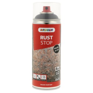 Dupli-Color Rust Stop Lackspray, Eisenglimmer Schwarz, 400ml. Rostschutz und Lack in einem.
