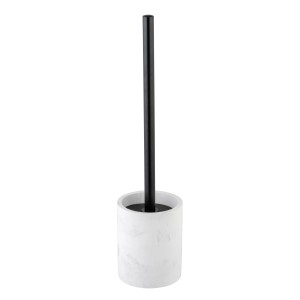 Schöner Wohnen WC-Garnitur Balatro mit Edelstahl-Stiel und Diatomit-Behälter.