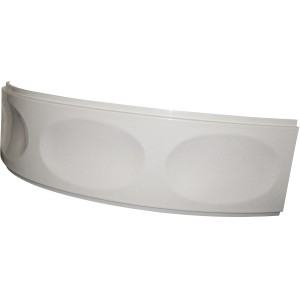 Weiße Acrylschürze Salinas Typ B für Badewanne, linke Ausführung.