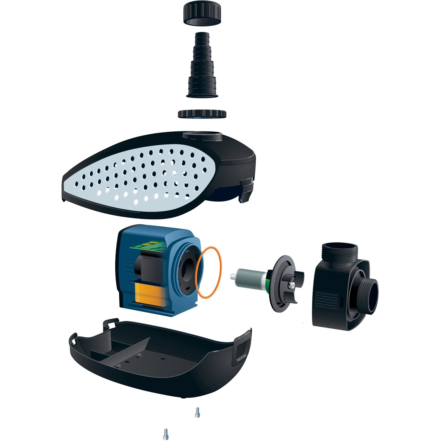 Explosionszeichnung Ubbink Smartmax 7500Fi Teichpumpe, 7500 l/h, 60 W, für Teichfilter.