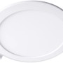 Weiße, runde LED-Deckenleuchte Komplex, 24,7 cm Durchmesser.