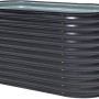 Westmann Hochbeet Oval, anthrazitfarbenes Metall, 160x80x82 cm. Ideal für Garten, Balkon und Terrasse.