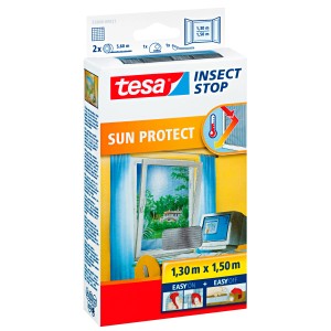 Tesa Fliegengitter Fenster mit Sonnenschutz 150 cm x 130 cm