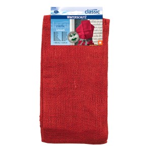 Roter Videx Garden Jutesack, 110x60 cm, für den Winterschutz von Pflanzen im Garten.