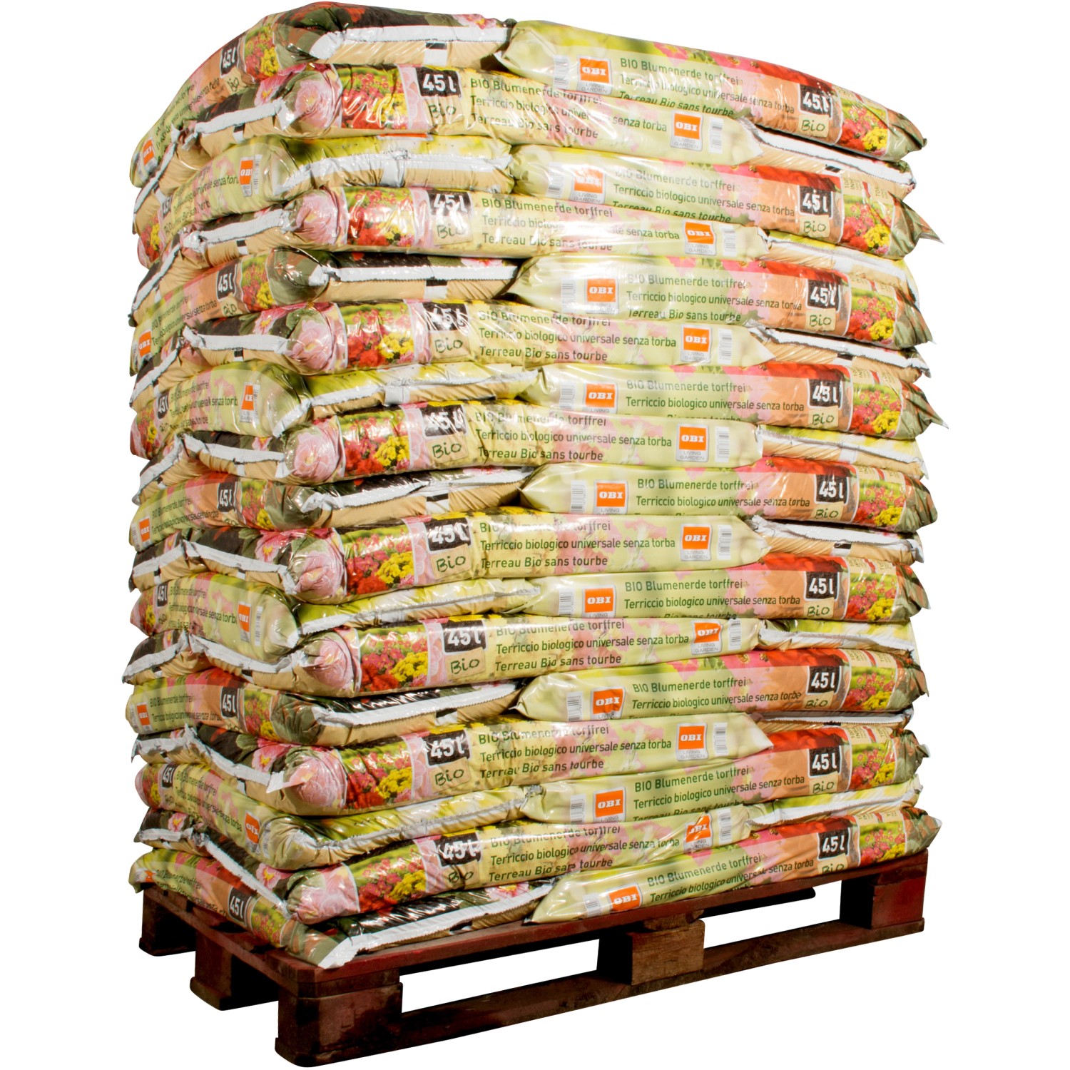 OBI Bio Blumenerde torffrei 2.295 l (51 x 45 l) 1 Palette kaufen bei OBI