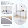 okwish Balkentisch mit Minimalistisch Glas Design 89x89x92cm Transparent_6