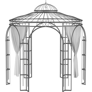 Eleo Vorhänge Polyester Lichtgrau 2er-Set für Pavillon
