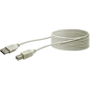 Graues Schwaiger USB 2.0 Anschlusskabel, 3 m lang, für Computer & Multimedia Zubehör.