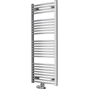 Ximax Badheizkörper C2, geschwungen, Chrom, 916x600mm, 315 Watt. Handtuchwärmer für das Badezimmer.