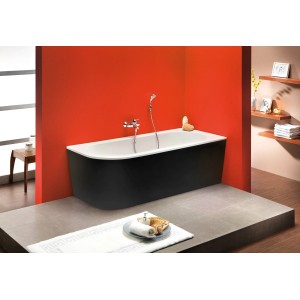 Ottofond Eckbadewanne Modena Corner links, 178 cm, schwarz-weiß. Elegante Badewanne für Ihr Badezimmer.