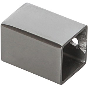 Aluminium Verbinder für Vierkantstäbe zur Verbindung von Treppengeländern.