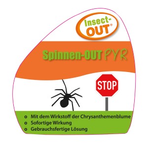 Insect-Out Spinnen-Out PYR 500ml: Pumpspray zur biologischen Schädlingsbekämpfung gegen Spinnen.