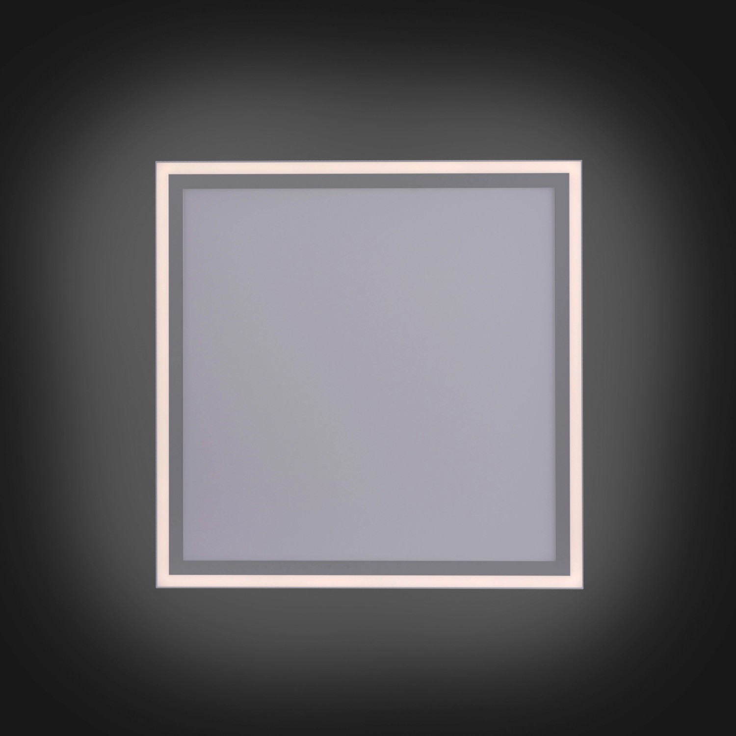 Quadratische, dimmbare LED-Deckenleuchte Edging in Weiß, 46,4x46,4 cm.