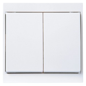 Kopp Malta Wechsel-/Wechselschalter in Arktisweiß für Unterputzmontage.