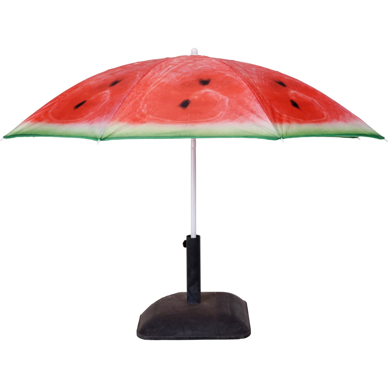 Strandsonnenschirm im Melonen Design, Ø 180 cm, für sonnige Tage am Strand.