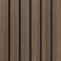 Denpanels Akustikpaneel in Walnussoptik, foliert, für Schallabsorption und modernes Design.