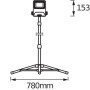 Osram LED-Arbeitslicht Tripod 20 W 78 x 68 x 170 cm Dunkelgrau_4