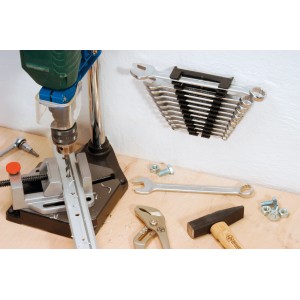12-teiliger LUX Gabelringschlüssel Satz (6-19 mm) mit Halterung, ideal für Werkstatt & Montage.