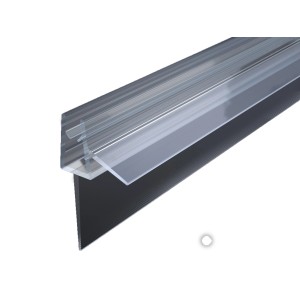 Aurlane Wasserabweisprofil U-Form, 1,5 m, transparent für Badewannenfaltwand.