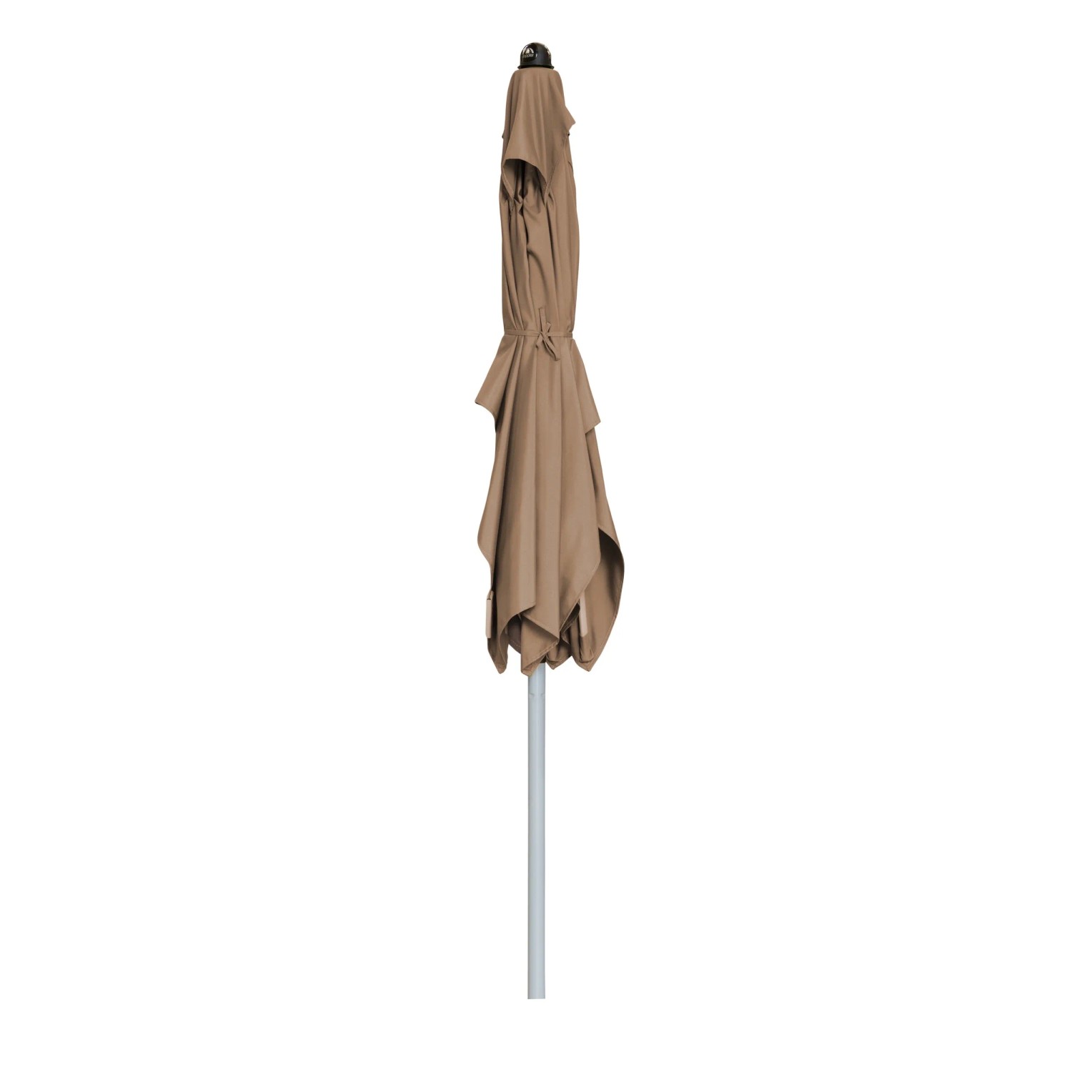 Doppler Marktschirm Active, 210x140 cm, Greige, geschlossen. Sonnenschirm mit Kurbel.