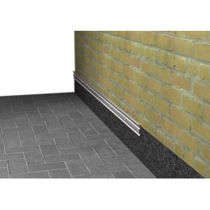 Alu Kappleiste, 56mm, zur Dachblech-Montage am Mauerwerk.